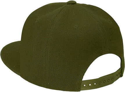 Classic Snapback Hat Cap Hip Hop Style Flat Bill Blank Solid Color Adjustable Size