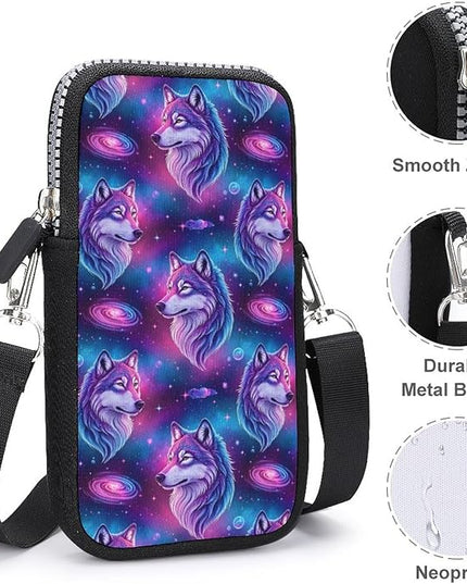 Unisex Small Crossbody Bags, Women Men Portable Adjustable Crossbody Phone Wallet Pouch