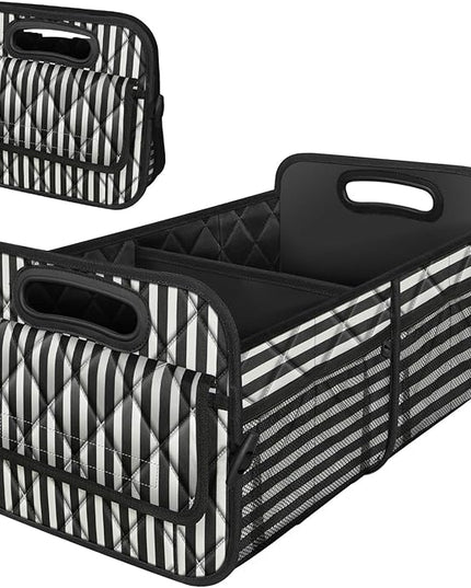Deosk Car Trunk Organizer for SUVs, Cars and Trucks with 6 Big Pockets, Waterproof Polyester Storage Box