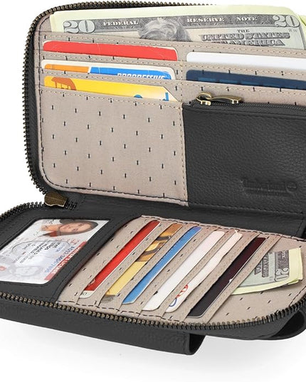 Timberland Women's RFID Leather Phone Crossbody Wallet Bag