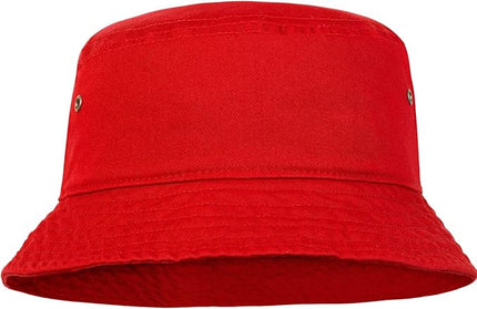 Falari Men Women Unisex Cotton Bucket Hat 100% Cotton Packable for Travel Fishing Hunting Summer Camp