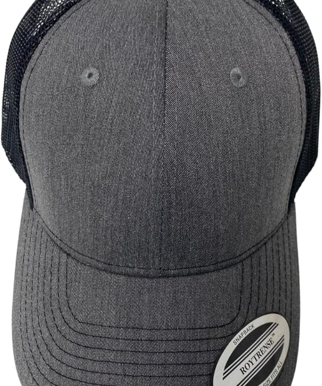 Classic Solid Color Mesh Trucker Hat - Adjustable Snapback Cap for Men & Women - Casual & Sporty Style