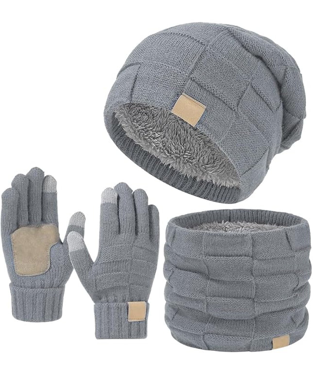 Beanie for Men and Women, Cuffed Knitted Fleece Lined Soft Warm Running Cycling Ski Hats Stocking Beanies Skull Cap