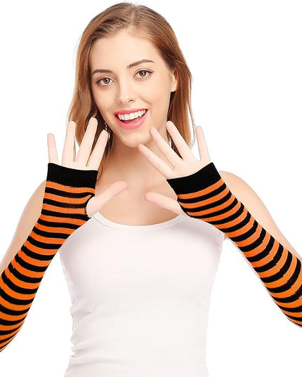 Bienvenu Punk Gothic Rock Long Arm Warmer Fingerless Gloves