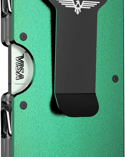 Lenvoten Extra Durable Hinged Minimalist Wallet for Men | Slim Metal RFID Blocking Wallet | Credit Card Holder & Money Clip Holds 20 Cards | Premium Scratch-Resistant Finish | Ideal Gift for Men