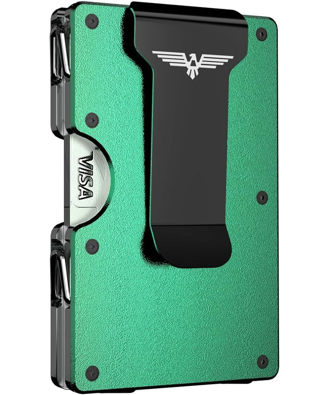 Lenvoten Extra Durable Hinged Minimalist Wallet for Men | Slim Metal RFID Blocking Wallet | Credit Card Holder & Money Clip Holds 20 Cards | Premium Scratch-Resistant Finish | Ideal Gift for Men