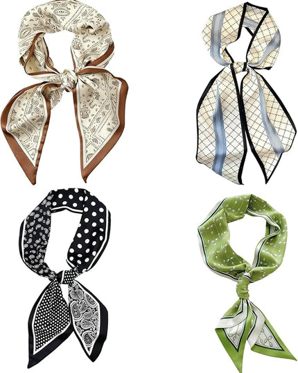 Womens Silk Scarf - Large Size 59 Inch Head Hair Neck Scarves Purse Bag Scarfs For Handbags Satin Fashion