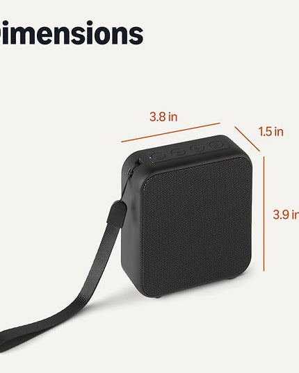 Amazon Basics Bluetooth Speaker Wireless, 6 Hour Playtime, IPX5 Waterproof, for Home, Outdoor, Compact Size, Black