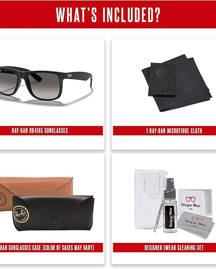 Ray-Ban RB4165 Justin Rectangular Sunglasses