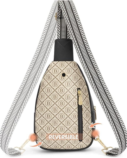 BOSTANTEN Small Sling Bag for Women Leather Crossbody Bags Fanny Pack Chest Bag for Travel