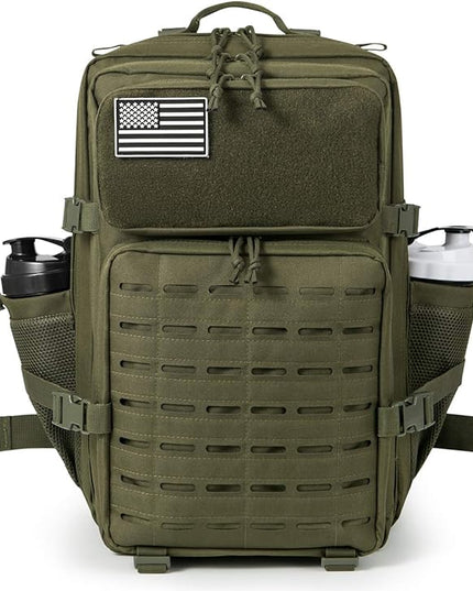 QT&QY 25L/45L Military Tactical Backpack For Men Molle Daypack 3 Day Bug Out Bag Hiking Rucksack With Bottle Holder