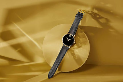 Movado Museum Classic Men's Watch - Swiss Quartz Movement, Calfskin Strap - 3 ATM Water Resistance - Classic, Luxury Fashion Timepiece for Him - 40mm