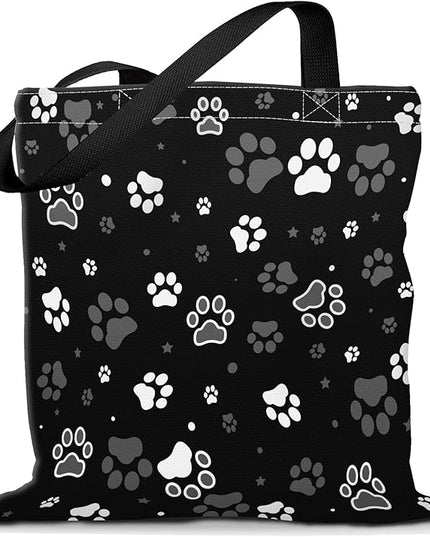 Canvas Tote Bag for Women，Cute Heavy-Duty Shoulder Bag with Zipper Pocket -Travel Tote for Grocery, Gym,Shopping