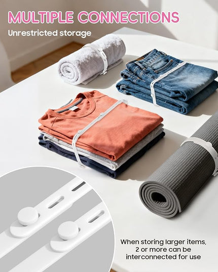 25Pack Silicone Cable Ties,Reusable Cord Organizer for Bundling Electrical Cords,Adjustable Data Cable Organizer Ties,High Elasticity Cable Straps for Home/Office/School/Travel(White)