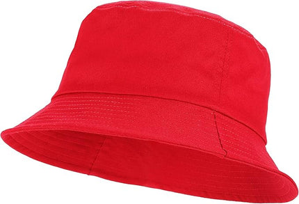Umeepar Unisex Cotton Packable Bucket Hat Sun Hat Plain Colors for Men Women
