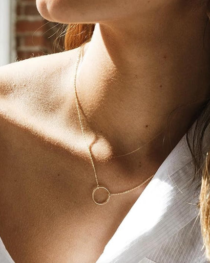 Cute Heart Necklace Dainty 18k Gold Plated Tiny Heart Pendant Choker Necklaces Small Gold Love Open Heart Chain Necklace for Women Simple Gold Necklace for Women Trendy Jewelry