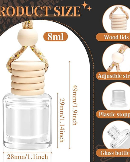 AROIC Hanging Car Air Freshener - 6 Pack Luxury Leather Scent Air Freshener Set, Long-Lasting Natural Essential Oil Fragrance Diffuser Eliminates Odors,Ideal Business Gift for Car Accessories Unisex