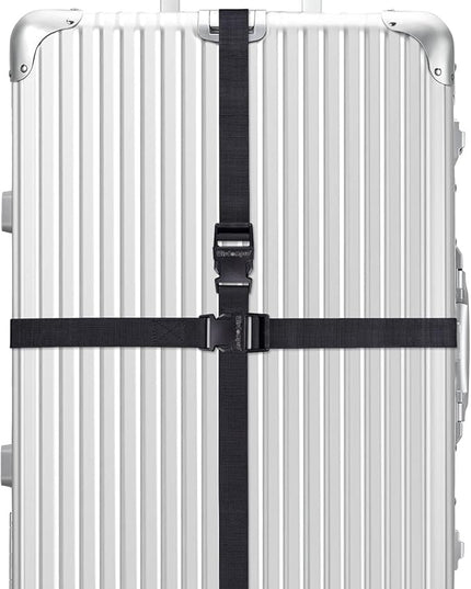 Wisdompro Luggage Strap, 2 Pack Heavy Duty Utility Strap with Quick Release Buckle, Adjustable Nylon Strap for Suitcases, Backpacking, Sleeping Bag Compression - 68 inches, Black