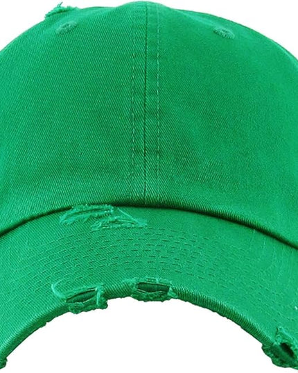 KBETHOS Vintage Washed Distressed Cotton Dad Hat Baseball Cap Adjustable Polo Trucker Unisex Style Headwear