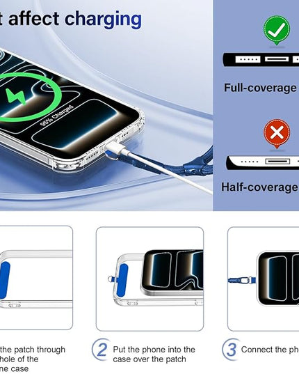 Dadanism Phone Wrist Strap, Universal Adjustable Hand Wrist Strap Lanyard for iPhone 17 and Most Smartphones, Multifunctional Patch Lanyard with Phone Tether Tab for Women and Men, Royal Blue