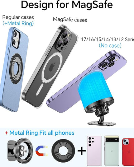 Kaistyle for Magsafe Car Mount【20 Strong Magnets】Magnetic Phone Holder for Car Phone Holder Mount Dash Mounted Holders Cell Phone Holders for Your Car Accessories for Women Men for iPhone 17 16 15 14