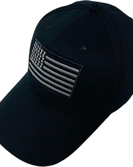 Roytrense Embroidered American Flag Unisex Baseball Cap (100% Cotton)