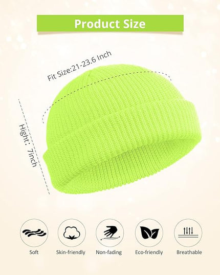 SATINIOR Trawler Beanie Watch Hat Roll-up Edge Skullcap Fisherman Beanie for Women Men