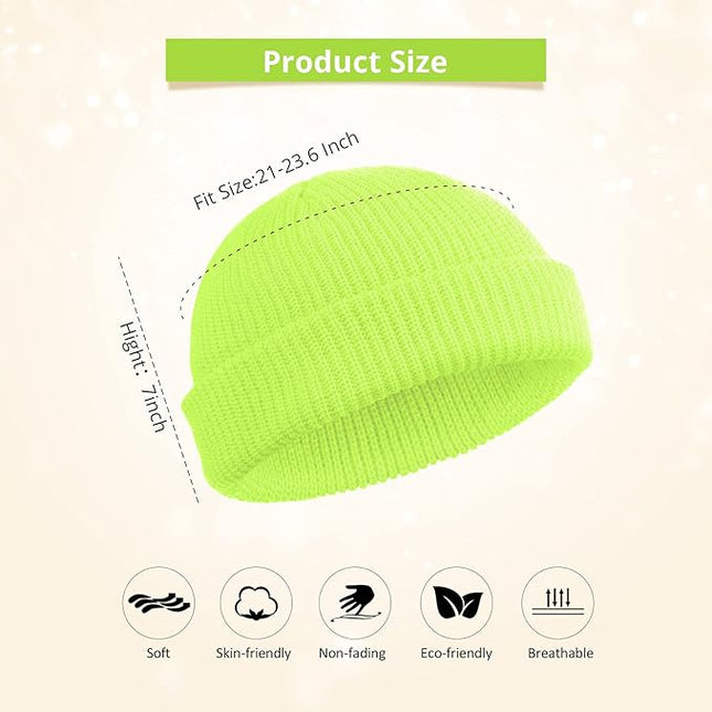 SATINIOR Trawler Beanie Watch Hat Roll-up Edge Skullcap Fisherman Beanie for Women Men