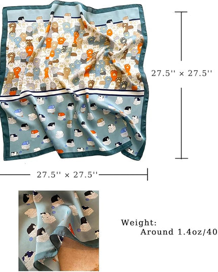 Satin Bandana Headscarf for Women Silky Hair Scarves for Fashion Lightweight