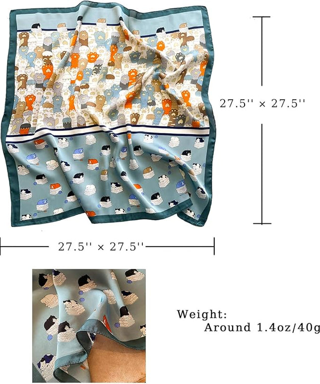 Satin Bandana Headscarf for Women Silky Hair Scarves for Fashion Lightweight