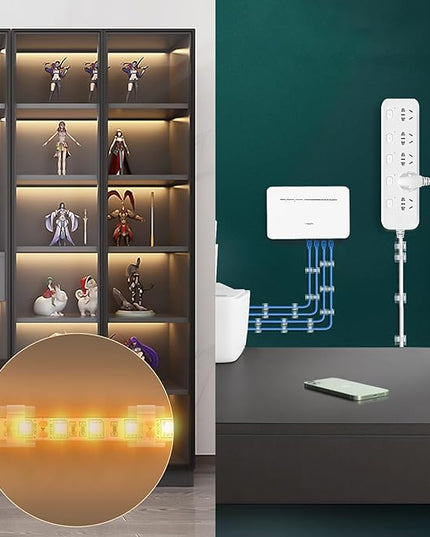 120PCS XHF Adhesive Cable Wire Clips Clear, Outdoor Christmas Light Clips, Cable Holder Staples Cable Management Wire Organizer Cord for Under Desk, Car, Wall, TV PC Ethernet Cable