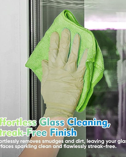 HOMEXCEL Green Microfiber Cleaning Cloth 20 Pack 11.5 x 11.5 Inch Microfiber Towels for Cars Ultra Absorbent Cleaning Rags Lint Free Cleaning Towels for Household Kitchen, Window Car