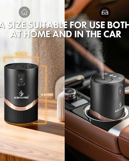 Scentcare Waterless Diffuser, Sentiment Diffuser with Warm LED, Automatic Power-Off, Multifunction 4 Cold Mist & Timer 1/2/4/6H