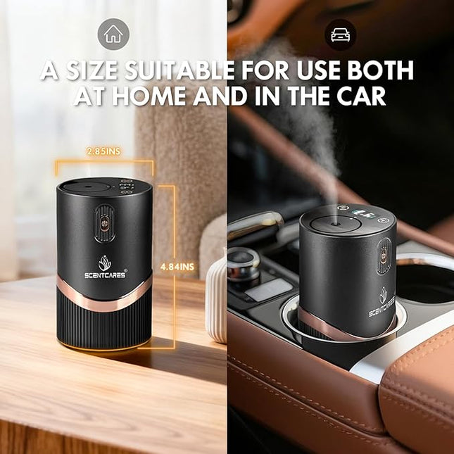 Scentcare Waterless Diffuser, Sentiment Diffuser with Warm LED, Automatic Power-Off, Multifunction 4 Cold Mist & Timer 1/2/4/6H