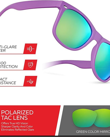 Retro Rewind Polarized Sunglasses for Men and Women - UV Protection Classic Sun Glasses