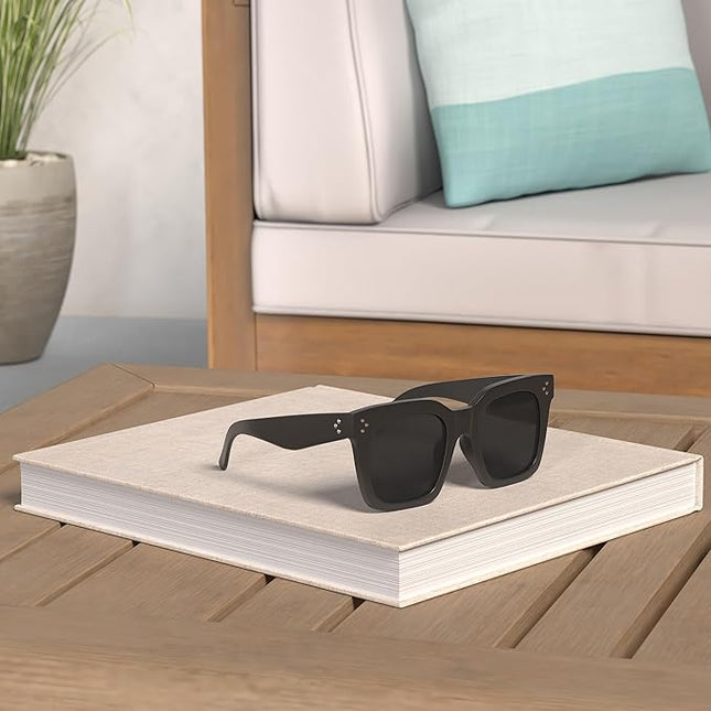 Vintage Women Oversized Sunglasses Designer Luxury Square Sun Glasses UV400 Protection Flat Lens
