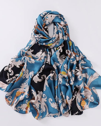 Fashion Scarves Scarf 100% Silk Feeling Scarf Silk Like Scarves Long Lightweight Sunscreen Shawls for Women