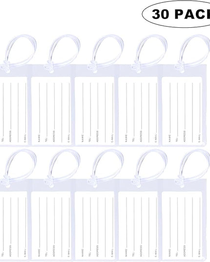 30 Pack Luggage Tags for Suitcases, Airplane Travel Essentials for Flying, International Travel Must Haves, and Luggage Accessories by Sodsay