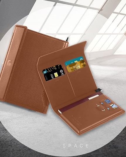 Passport Holder for Travel Essentials, RFID Blocking PU Leather Passport Wallet Cover Card holder Case Passport Book Holders for Women and Men, Brown