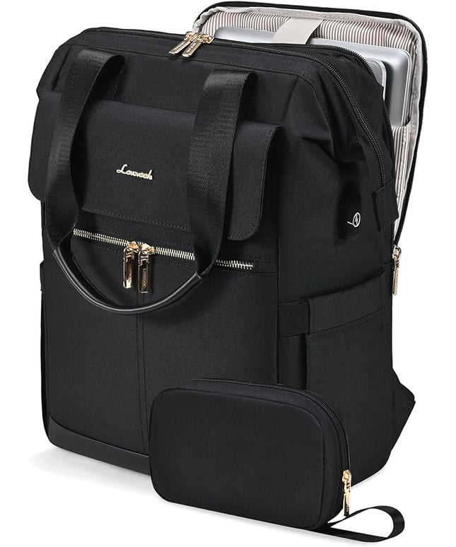 LOVEVOOK 17.3 Inch Laptop Backpack for Women, Large Capacity Travel Backpack with Organizer Bag, Waterproof Carry on Backpack Work Bag with USB Port, Teacher Nurse Backpack Purse, 2PCS