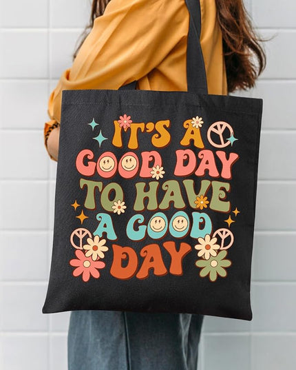 AUSVKAI Canvas Tote Bag Aesthetic for Women, Cute Cloth Cotton Bags for College Shopping Beach Grocery and Trendy Gifts