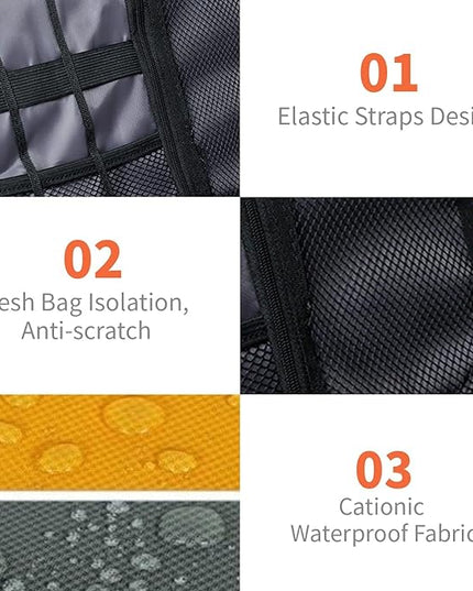 Electronics Travel Organizer,Portable Waterproof Electronic Travel Storage Bag for Small Charging Cord Storage,Charger,SD Card etc,for Travel,Business-Purple Black