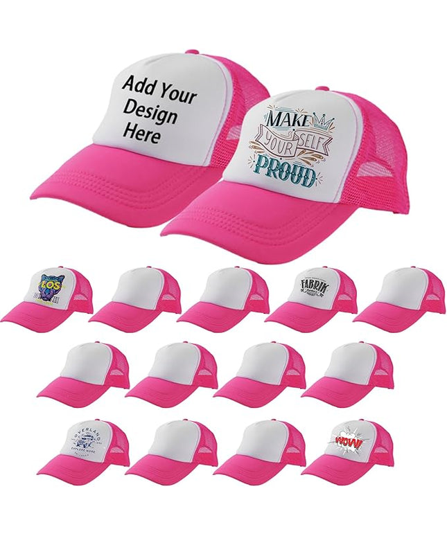 LYDTICK 15 Pack Trucker Hats Bulk Sublimation Blanks Wholesale Mesh Baseball Cap DIY Custom Hats for Men Women