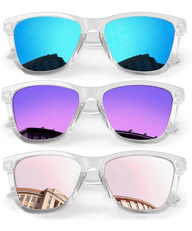 DANAMY Sunglasses Womens Polarized Sunglasses for Women Trendy Designer Mirrored UV400 Protection Sun Glasses