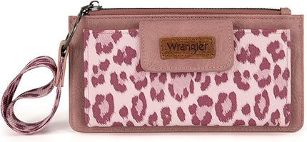 Montana West X Wrangler Wallet for Women Ladies Female Card Cases & Money Organizers Wristlet with Wallet Large Clutch with Coin Purse Smooth Zipper and Rfid Lining WG179-W013PK