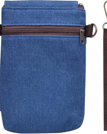 Women's Small Crossbody Bags Canvas Cellphone Purse Coin Pouch Wallet Mini Shoulder Handbags Wristlet Clutch