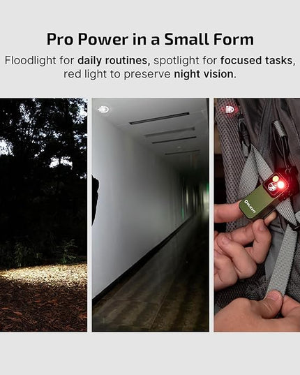 OLIGHT Oclip Pro EDC Flashlight Clip-on Light, Rechargeable 500 Lumens with Three Lighting Solutions Type-C Charging, Magnetic Flash Lights for Signaling, Cycling, Outdoor or Indoor Use(OD Green)