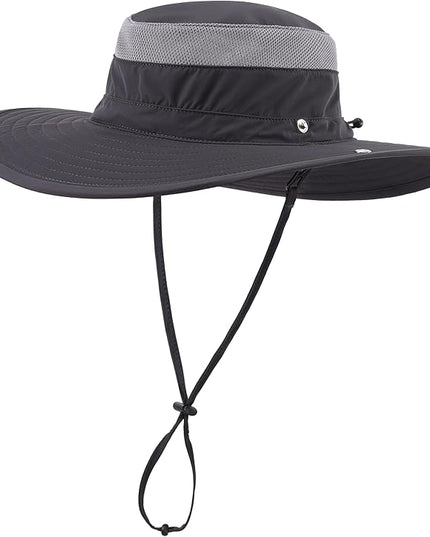 Connectyle Sun Hat for Men Women Breathable UPF 50+ Safari Hat for Fishing Hiking Gardening Adjustable Wide Brim Bucket Hats