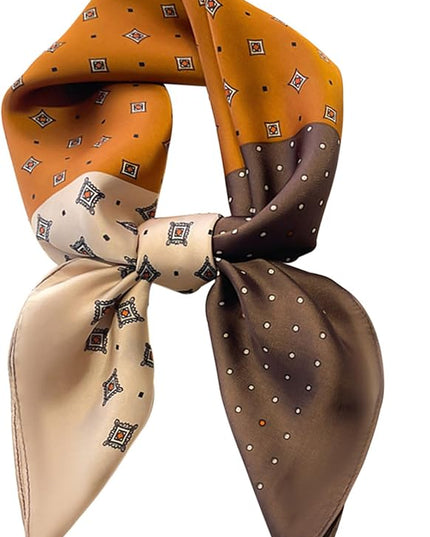 100% Mulberry Silk Scarf for Women Hair Lightweight Square Neckerchief Wrap For Head Scarves 21"