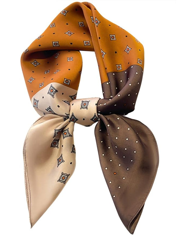 100% Mulberry Silk Scarf for Women Hair Lightweight Square Neckerchief Wrap For Head Scarves 21"